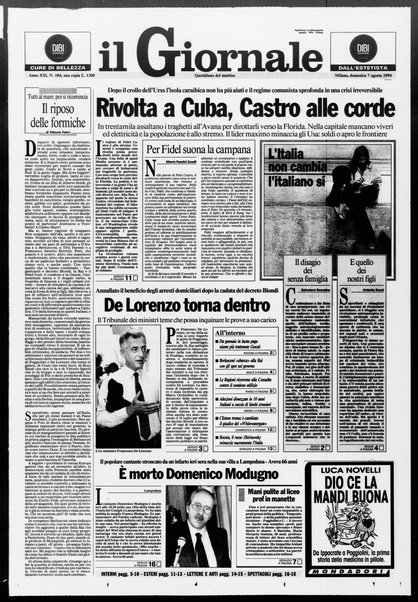 Il giornale : quotidiano del mattino